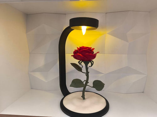 Solmayan gül LED mumlu — gece sıcak atmosfer hediye
